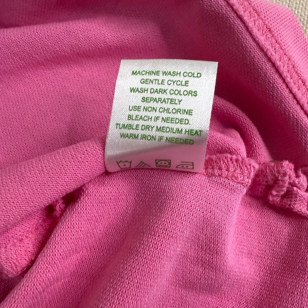 Lilly Pulitzer Womens Pink Pima Cotton Palm Tree Logo Polo Shirt Size M - Picture 6 of 7